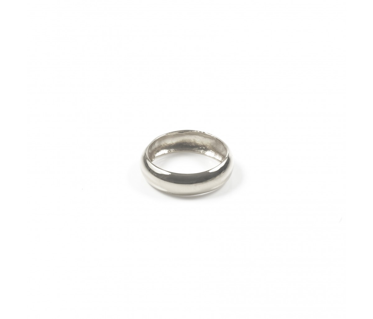smooth silver ring