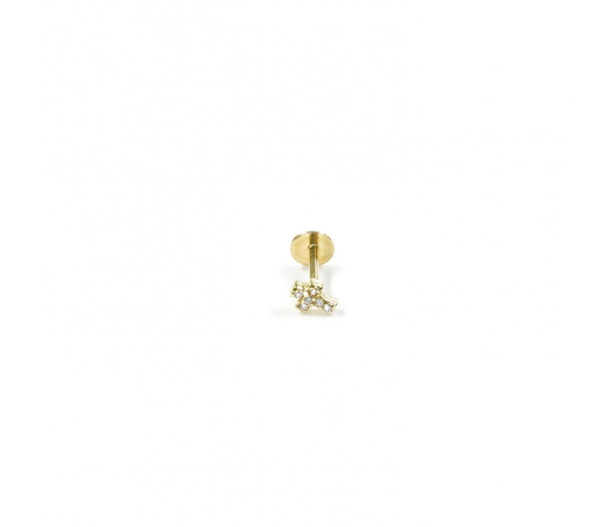 Cruz 18k gold piercing