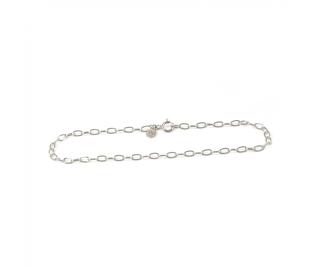 925 silver ankle bracelet with a wide mesh chain