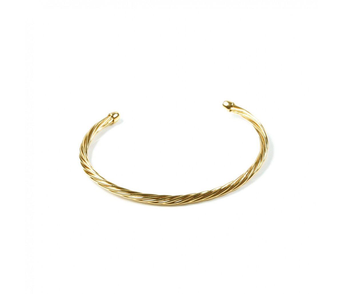 twisted gold bangle