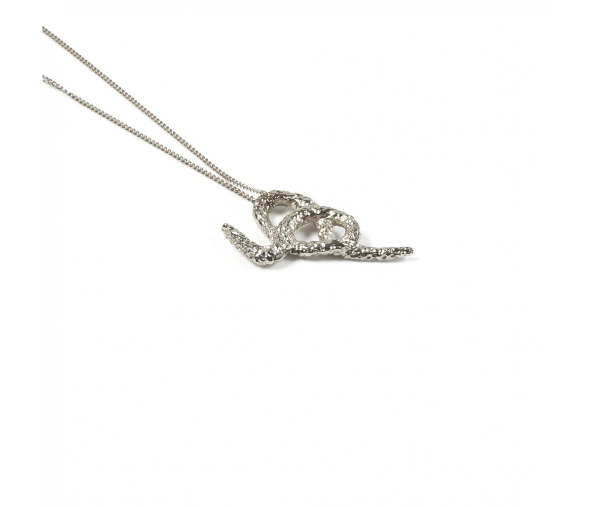 Silver snake necklace