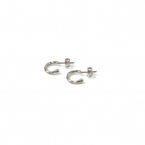 silver hoops earrings
