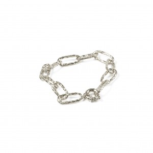 Big links chain bracelet silver