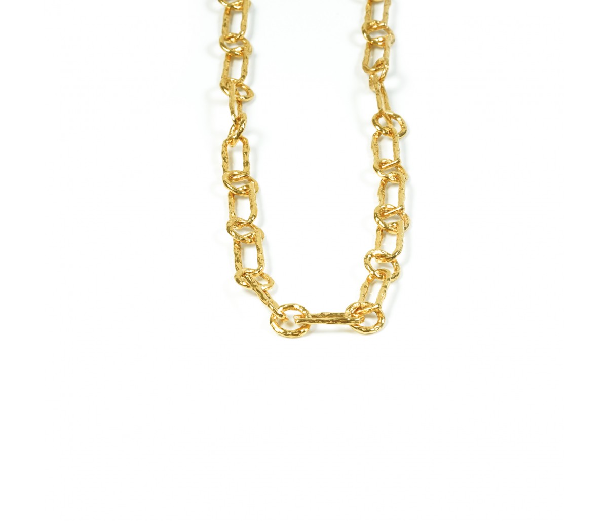 Gold necklace big links