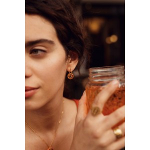 Colored earrings