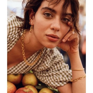 Wedding gold earrings